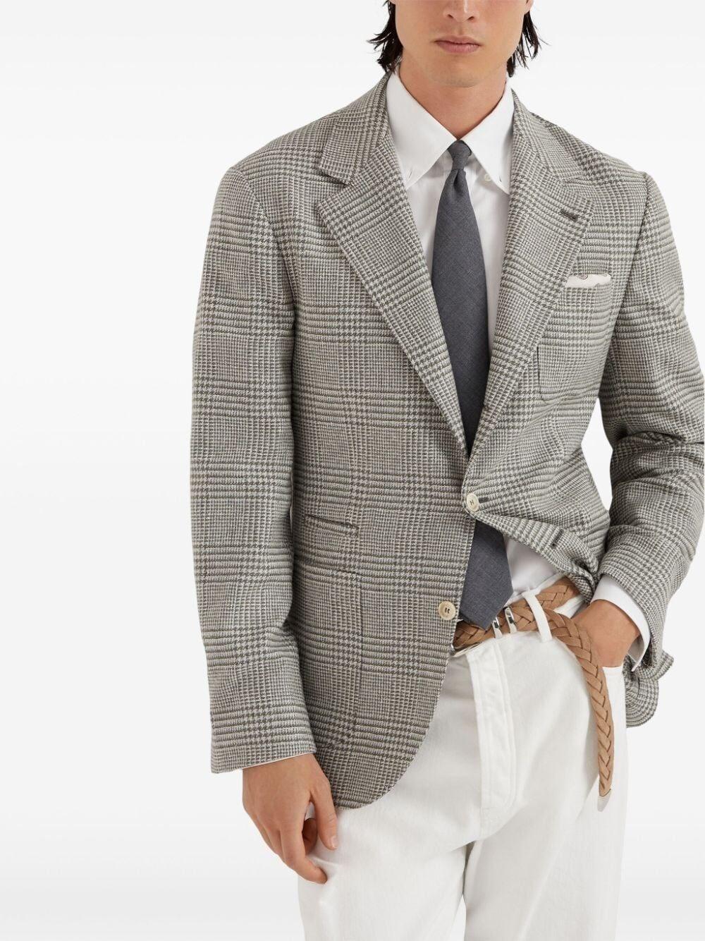 Brunello cucinelli Deconstructed Blazer With Patch Pockets Moda
