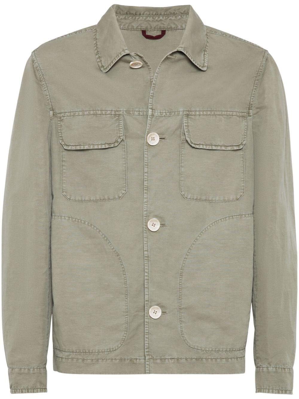 Brunello cucinelli Garment-Dyed Overshirt Negozio online di fabbrica