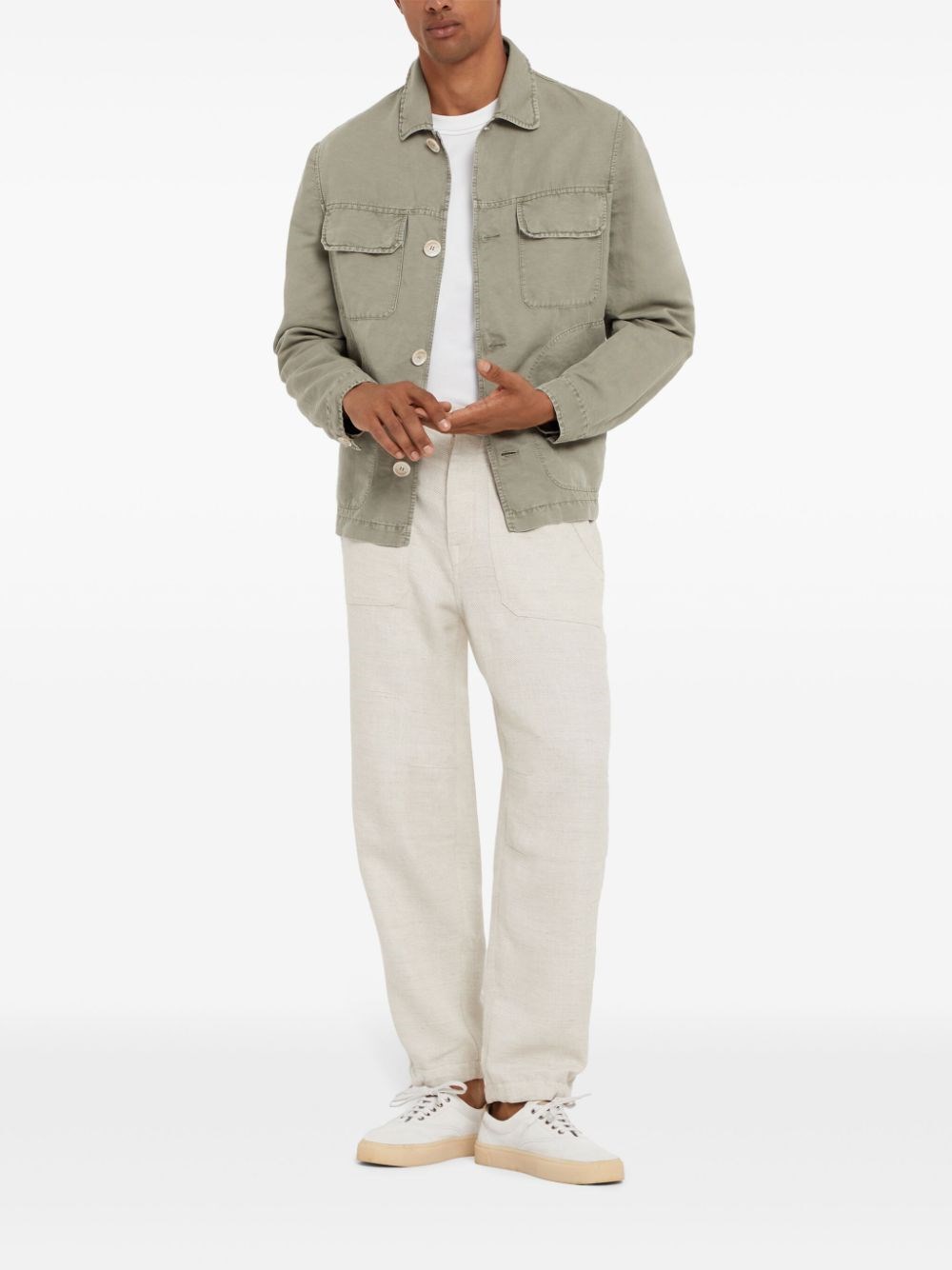 Brunello cucinelli Garment-Dyed Overshirt Negozio online di fabbrica