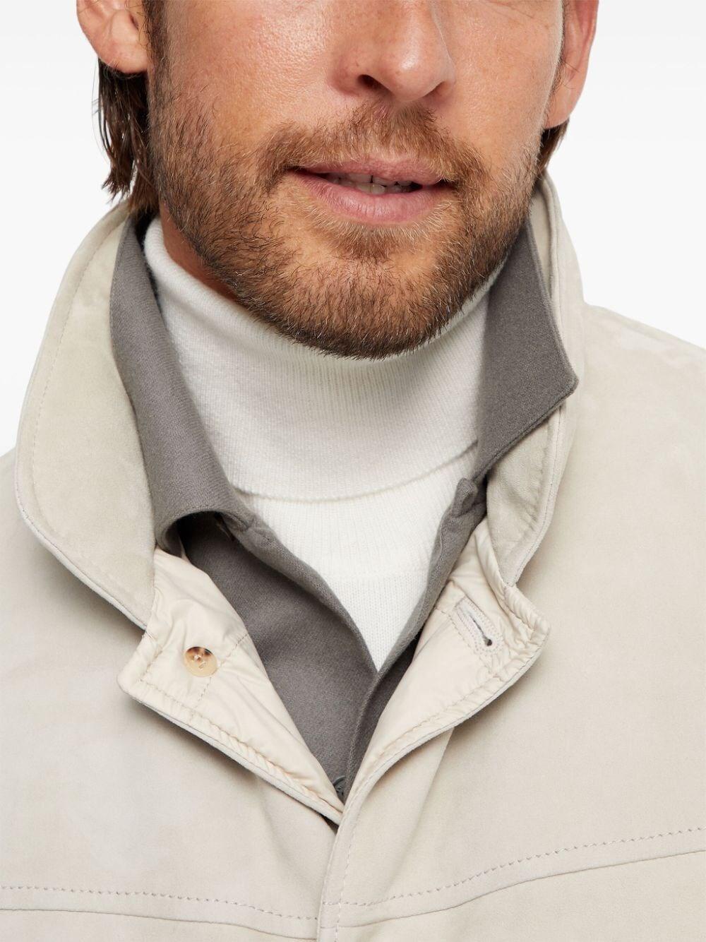 Brunello cucinelli Padded Leather Vest Offerta speciale