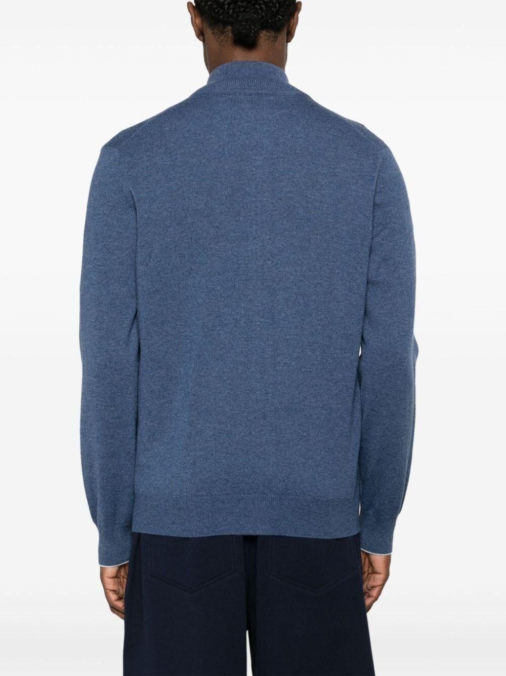 Brunello cucinelli Turtle-Neck Cardigan With Zipper Liquidazione