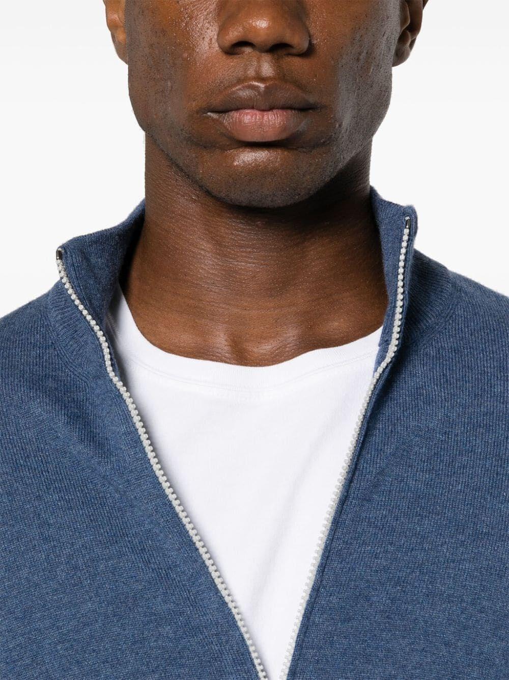 Brunello cucinelli Turtle-Neck Cardigan With Zipper Liquidazione