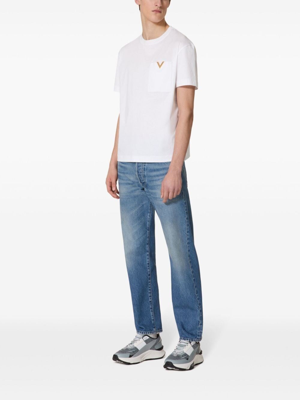 Valentino garavani `V Detail` T-Shirt Fino al 65% di sconto