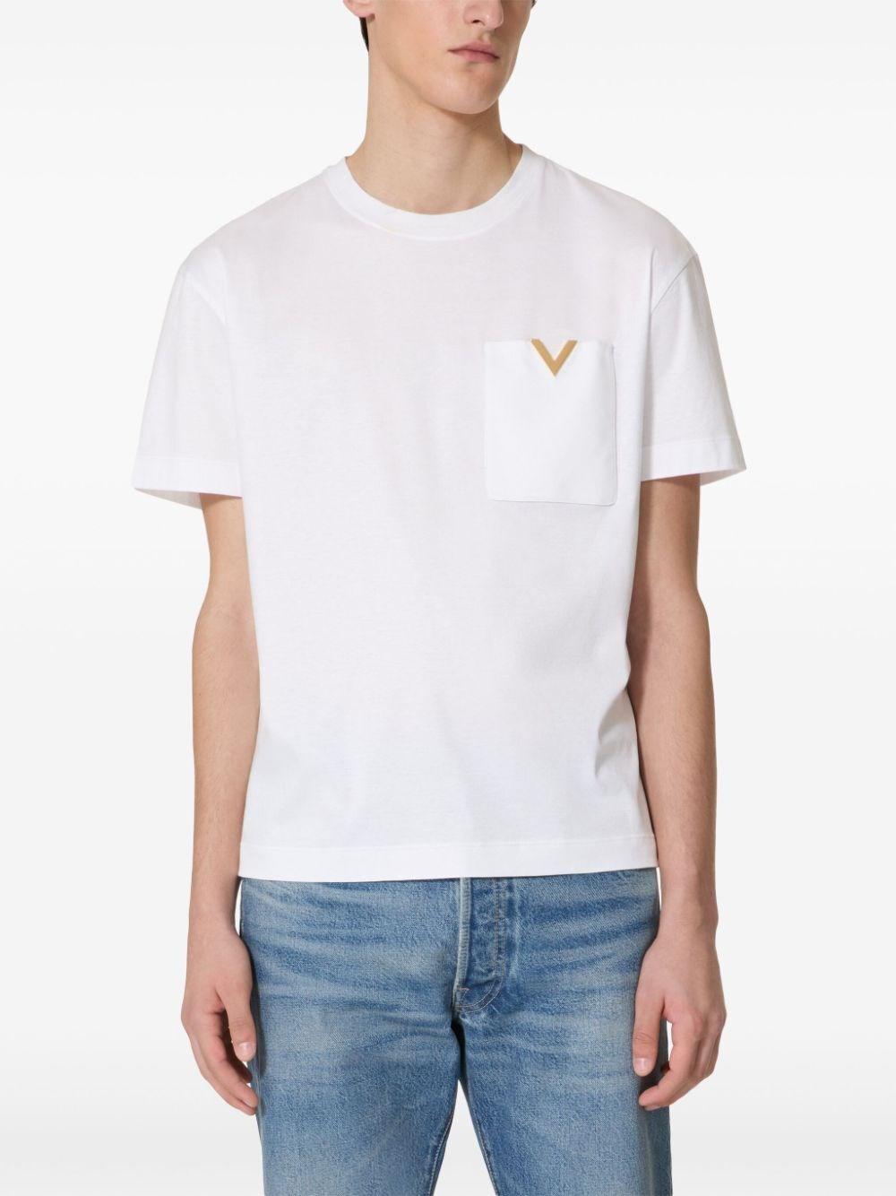 Valentino garavani `V Detail` T-Shirt Fino al 65% di sconto
