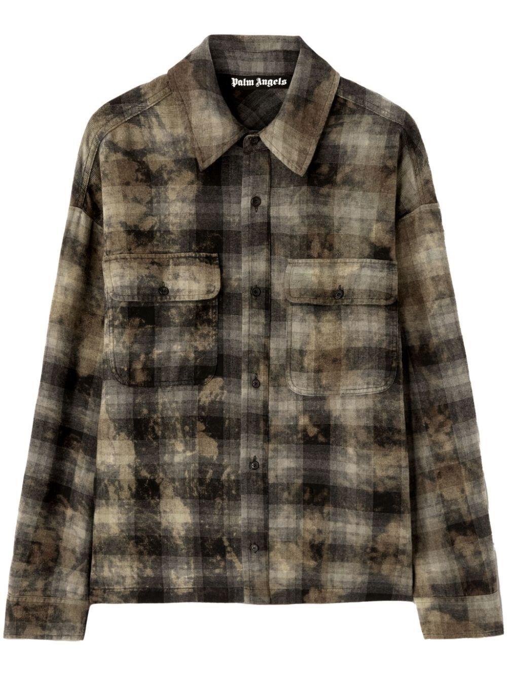 Palm angels `Curved Logo` Check Shirt