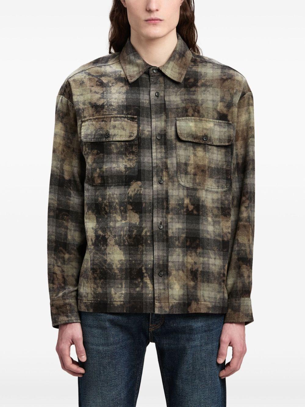 Palm angels `Curved Logo` Check Shirt Offerta San Valentino