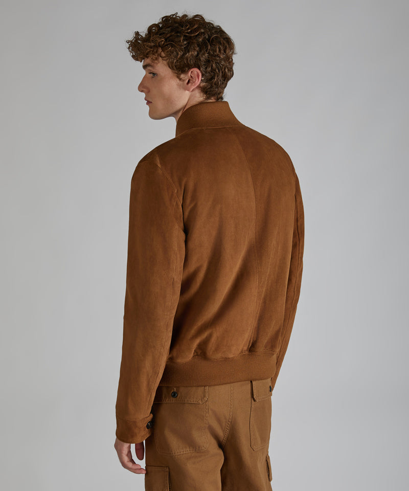 Slowear Bomber in pelle scamosciata Pezzi Unici