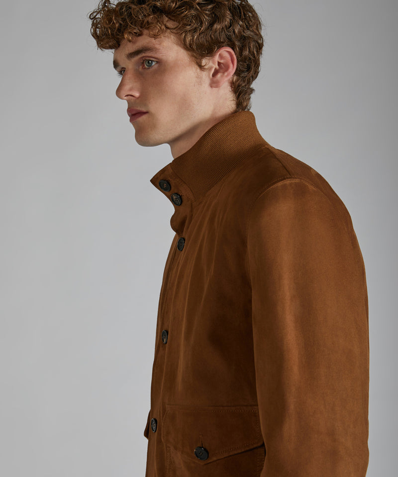 Slowear Bomber in pelle scamosciata Pezzi Unici