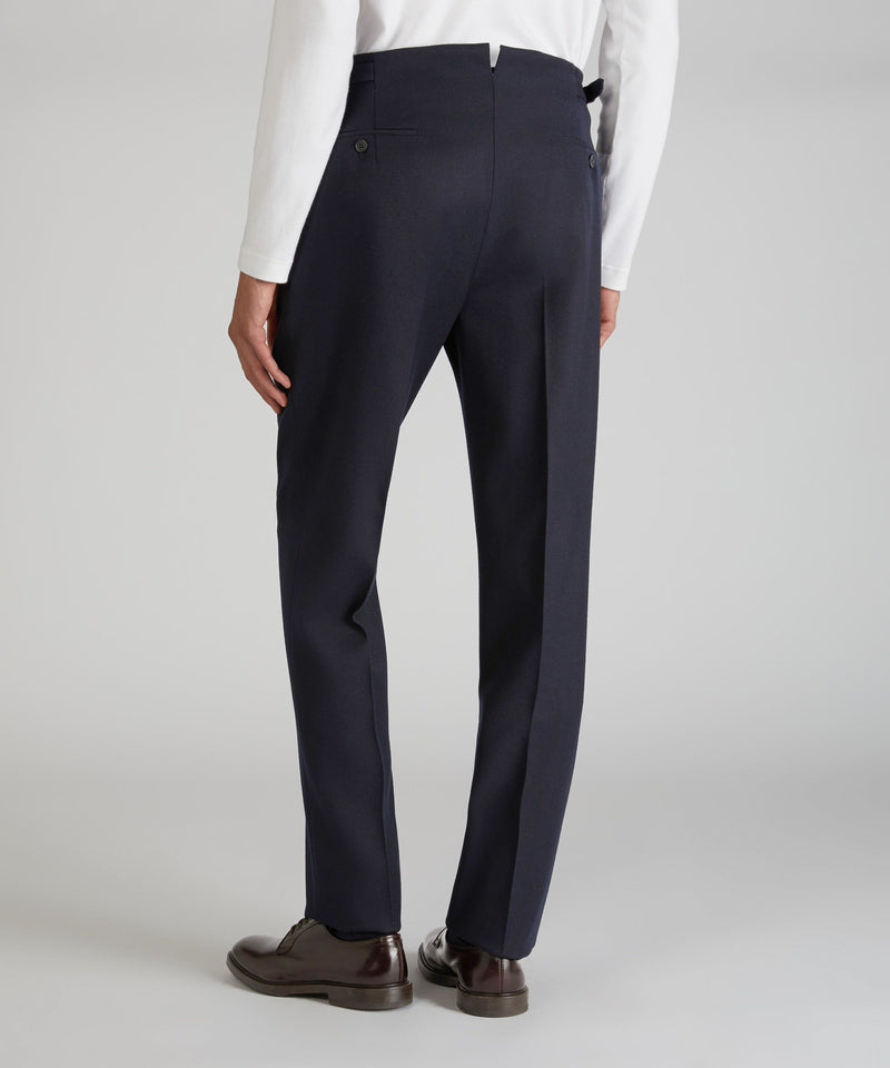 Slowear Pantalone straight fit in lana mélange Acquista Ora