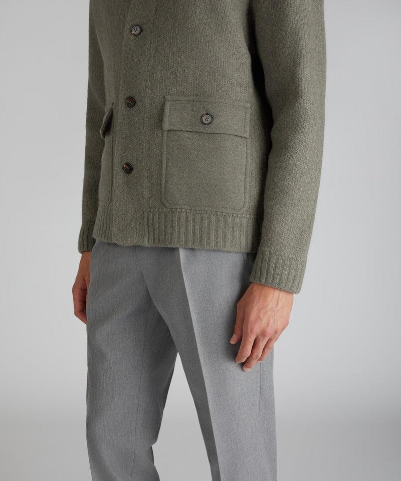 Slowear Bomber slim fit in lana e cashmere Outlet