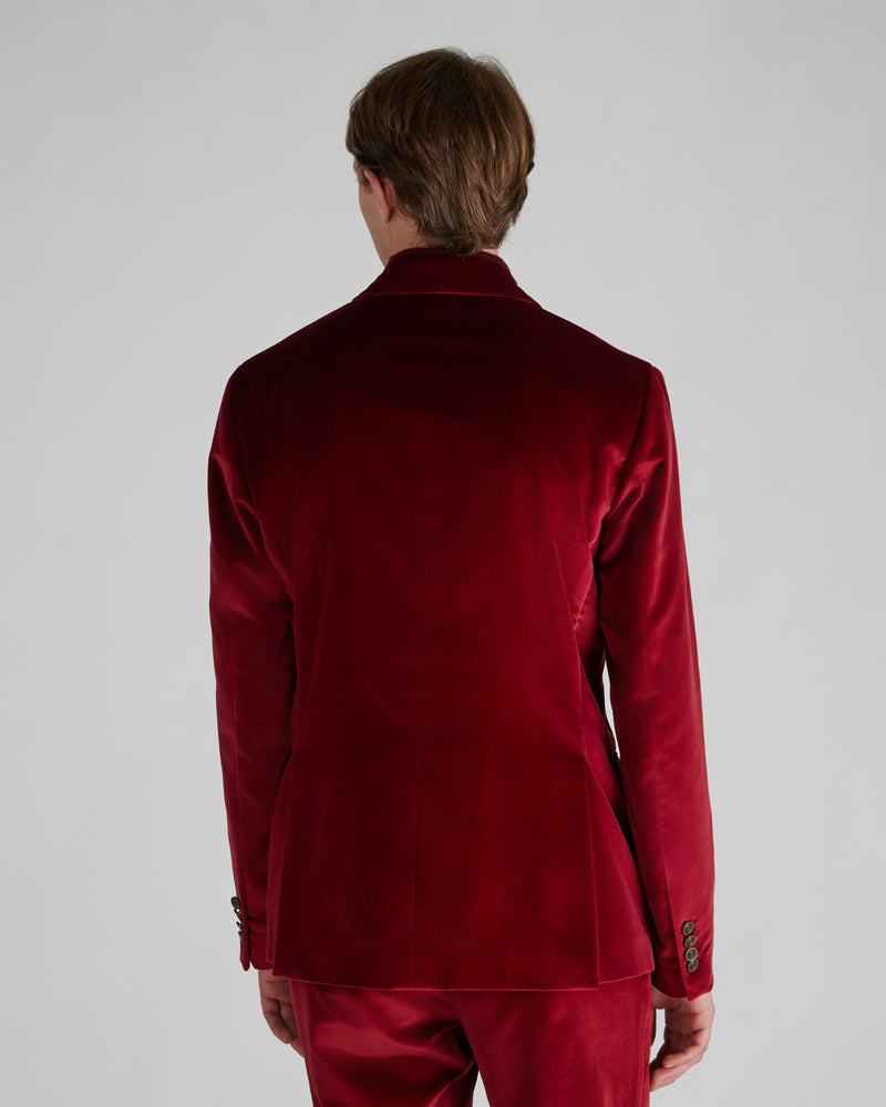 Slowear Giacca doppiopetto slim fit in velluto In Vendita