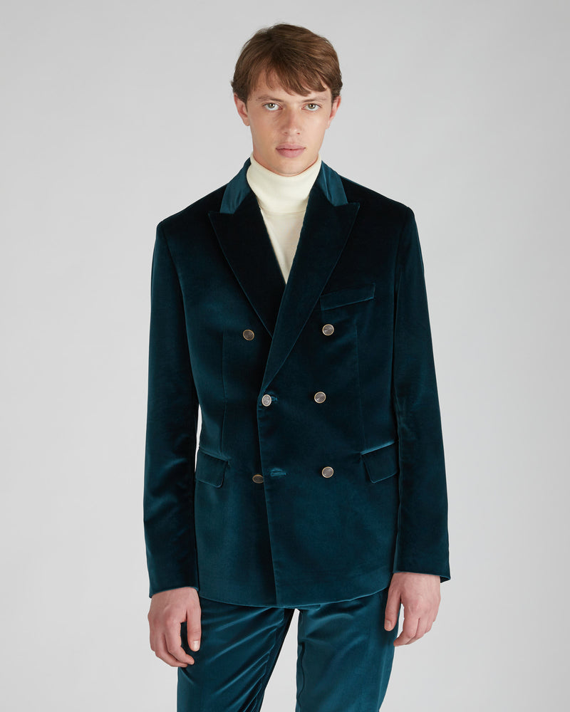 Slowear Giacca doppiopetto slim fit in velluto Saldi