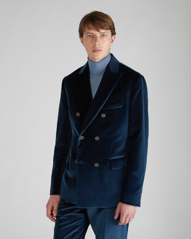 Slowear Giacca doppiopetto slim fit in velluto Offerte