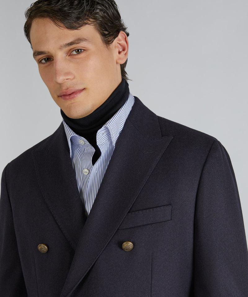 Slowear Giacca doppiopetto slim fit in flanella di lana e cashmere Hotsell