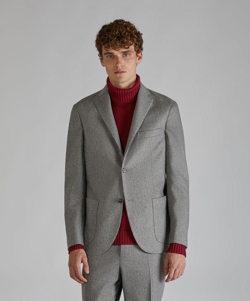 Slowear Giacca slim fit in flanella di lana e cashmere Vendita Economica