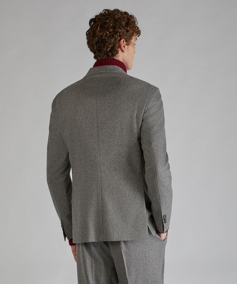 Slowear Giacca slim fit in flanella di lana e cashmere Vendita Economica