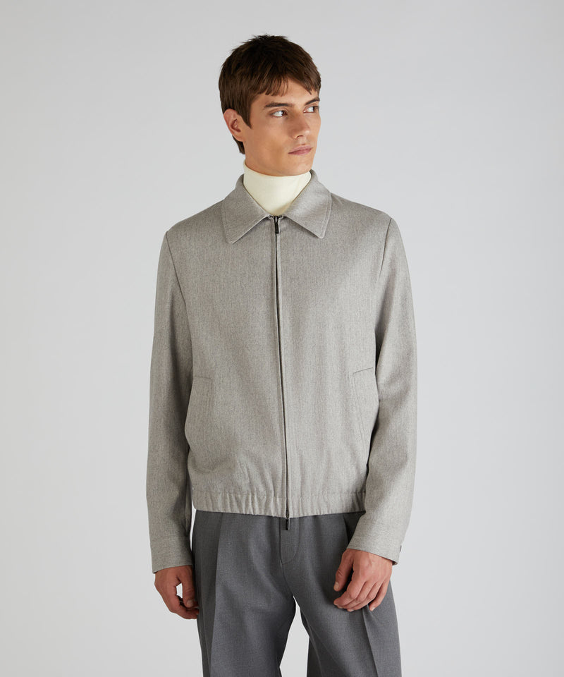 Slowear Giubbino regular fit in flanella di lana e cashmere Vendita