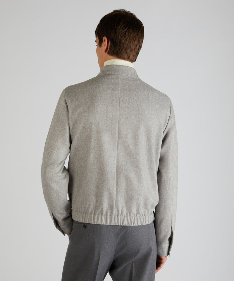 Slowear Giubbino regular fit in flanella di lana e cashmere Vendita