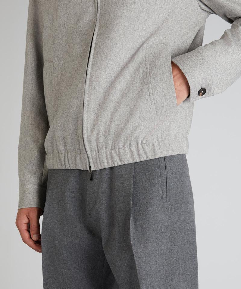 Slowear Giubbino regular fit in flanella di lana e cashmere Vendita