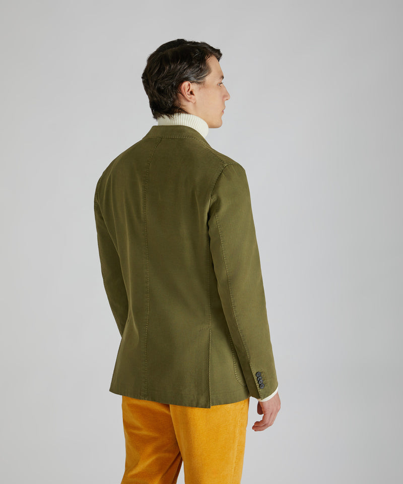 Slowear Giacca slim fit in drill di cotone e cashmere Acquista Ora