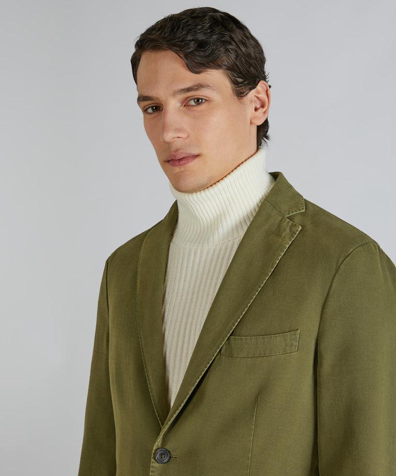 Slowear Giacca slim fit in drill di cotone e cashmere Acquista Ora