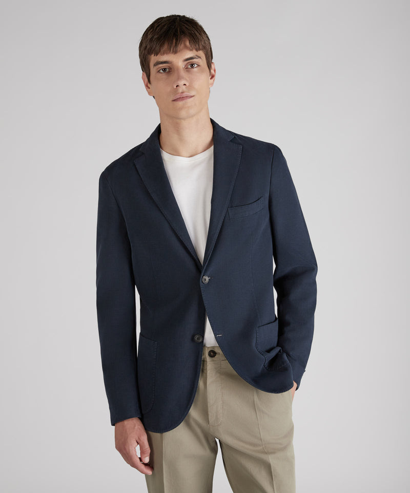 Slowear Giacca slim fit in drill di cotone e cashmere Consegna Veloce