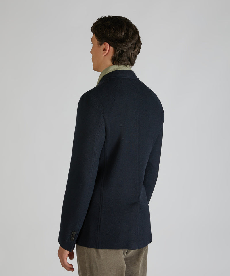 Slowear Giacca slim fit in jersey hopsack Fino Al -60%