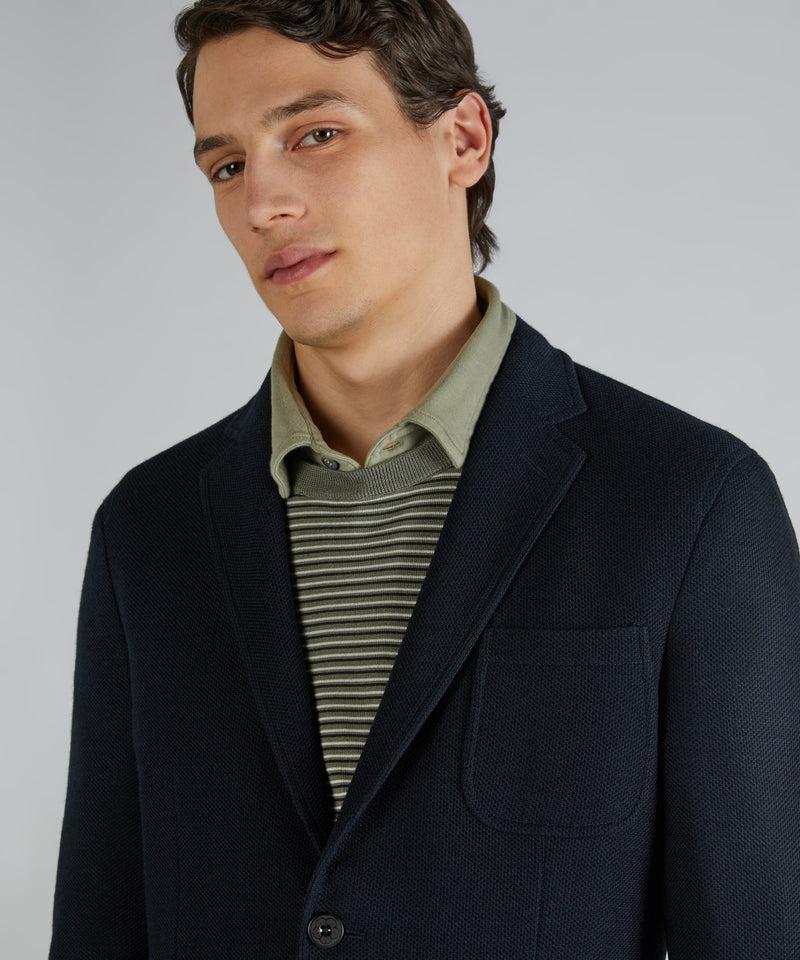 Slowear Giacca slim fit in jersey hopsack Fino Al -60%