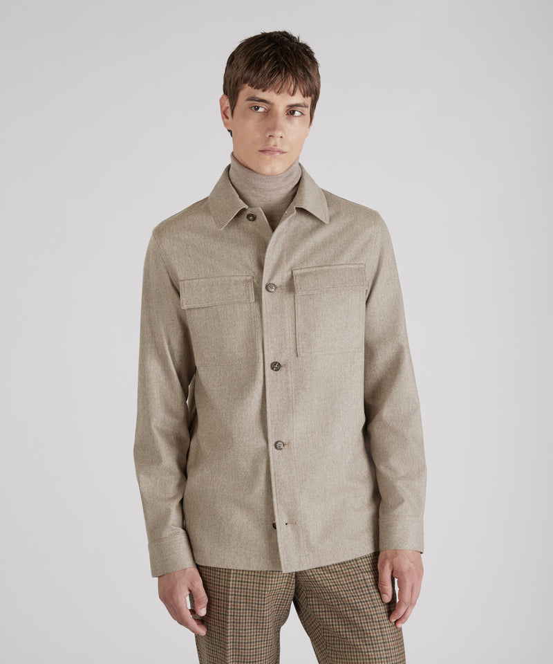 Slowear Overshirt in flanella di lana e cashmere Convenienza