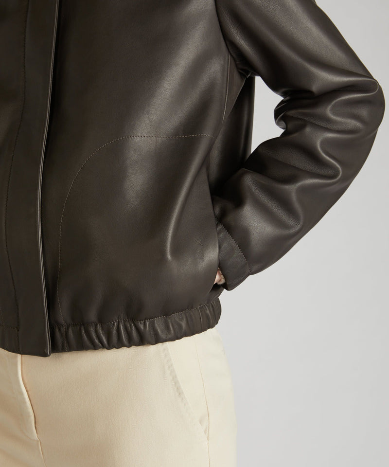 Slowear Bomber regular fit in nappa Saldi