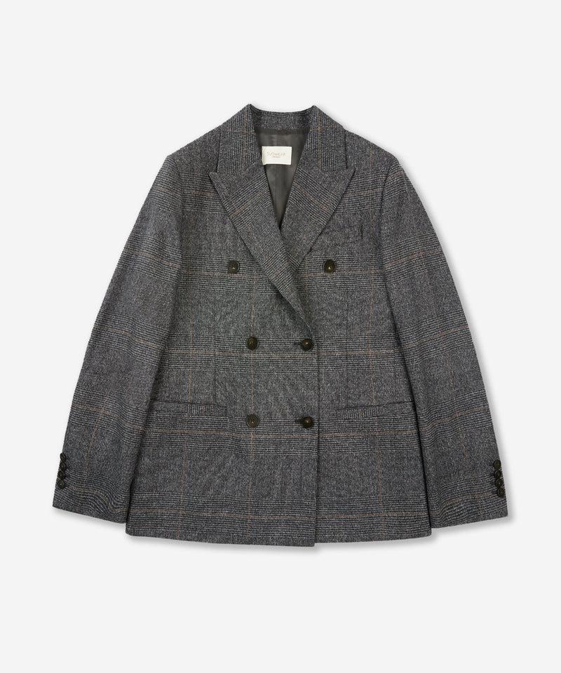 Slowear Doppiopetto regular fit in flanella Saldi Di Fabbrica