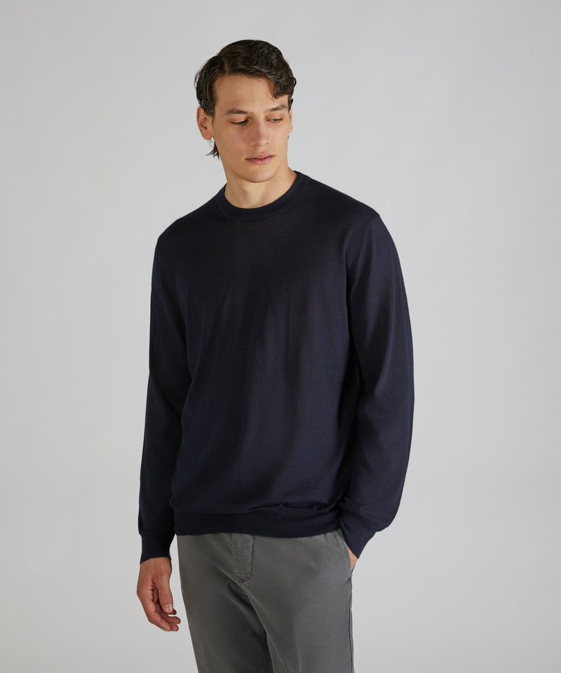Slowear Girocollo slim fit in cashmere e seta Presa