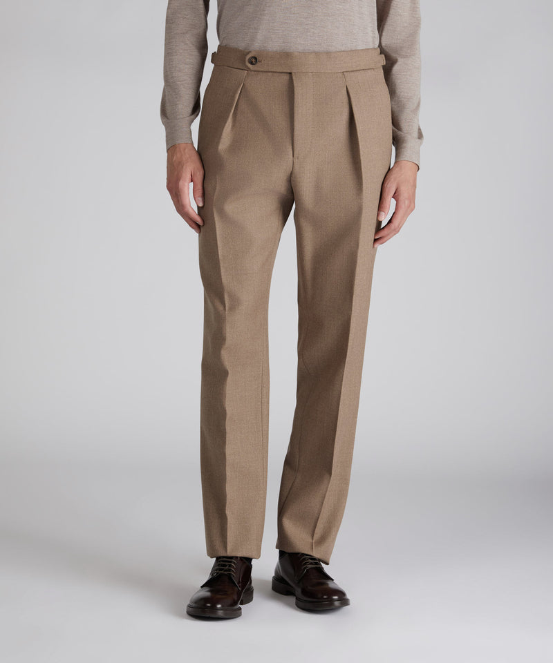 Slowear Pantalone straight fit in lana mélange Offerte