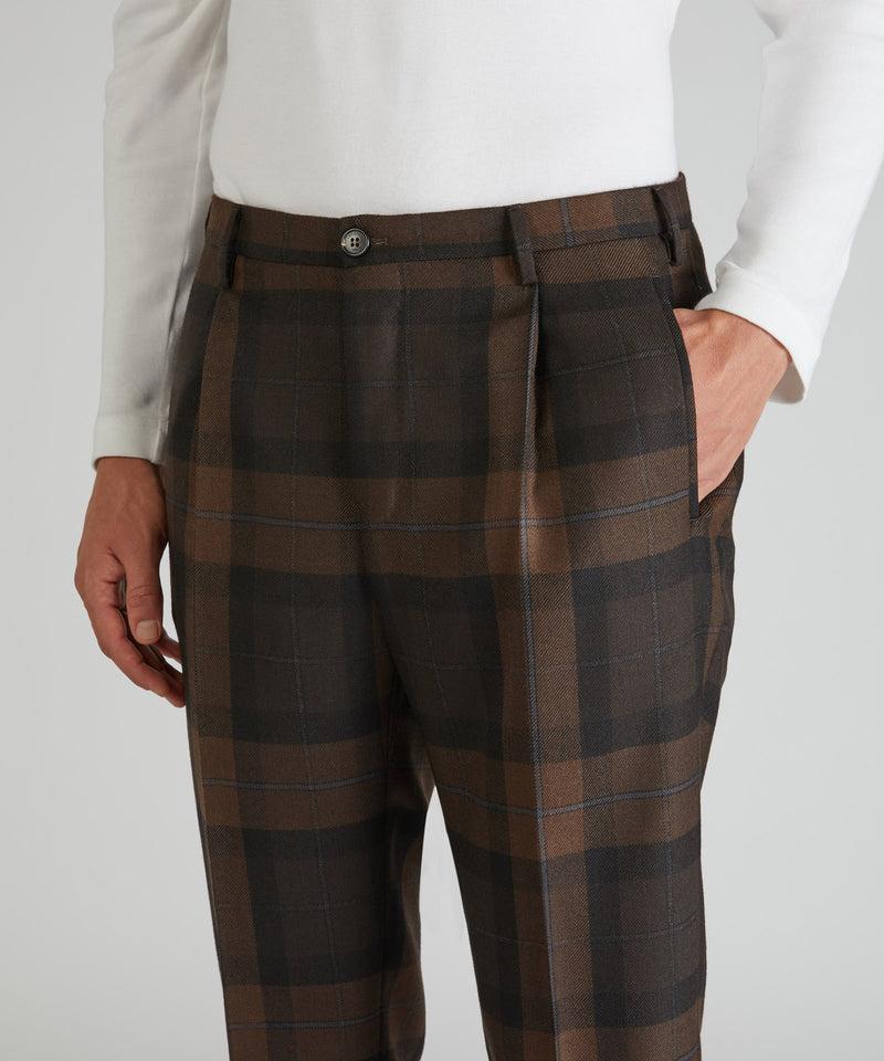 Slowear Pantalone tapered fit in lana Saldi Di Fabbrica