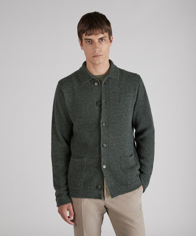 Slowear Overshirt in bouclé di lana e lana Geelong Moda