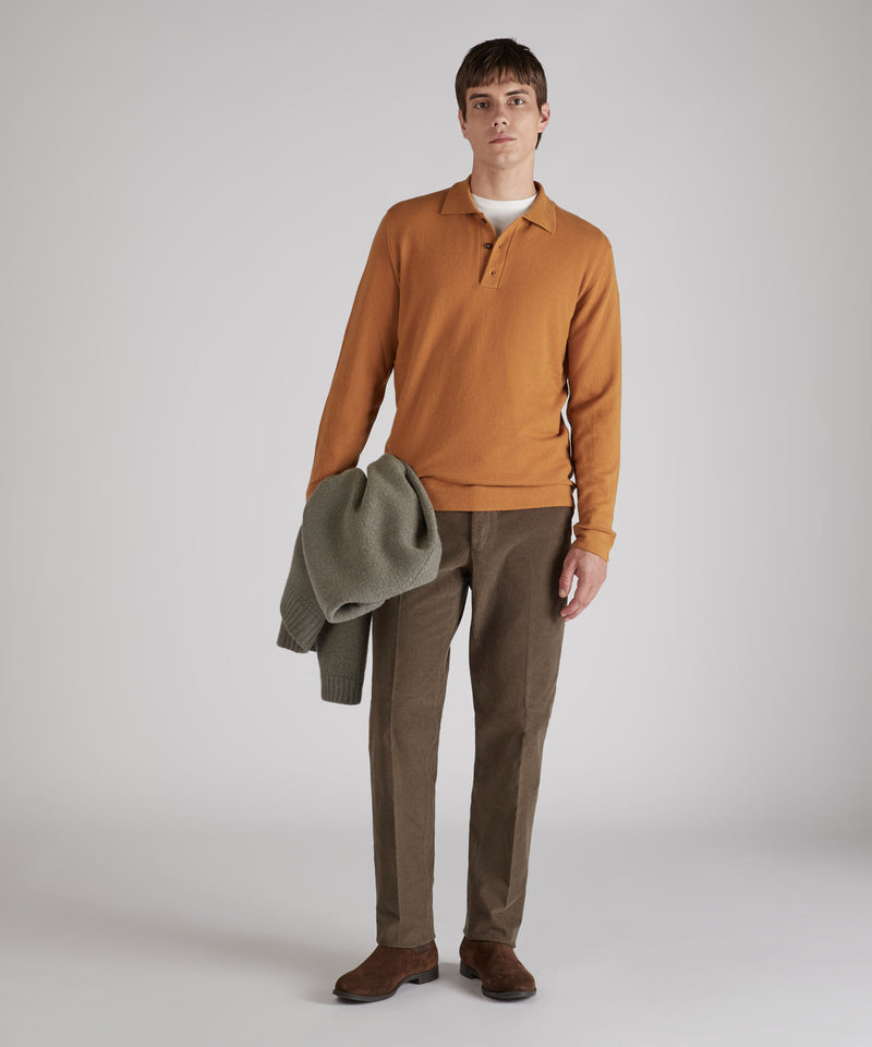 Slowear Polo slim fit in lana e cashmere In Linea