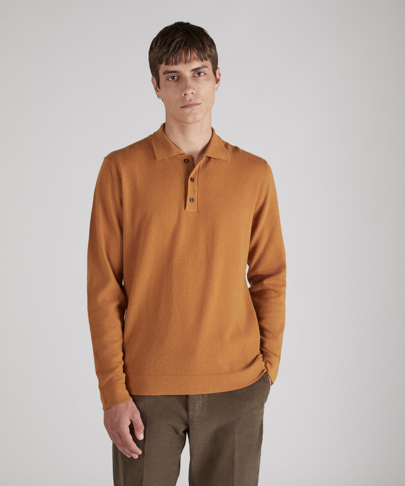 Slowear Polo slim fit in lana e cashmere In Linea