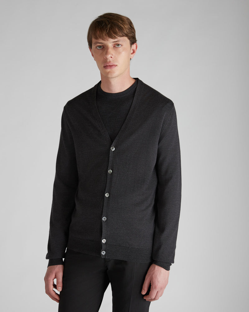 Slowear Cardigan slim fit in Flexwool certificato Spedizione Gratuita