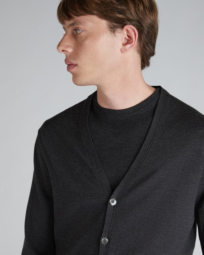Slowear Cardigan slim fit in Flexwool certificato Spedizione Gratuita