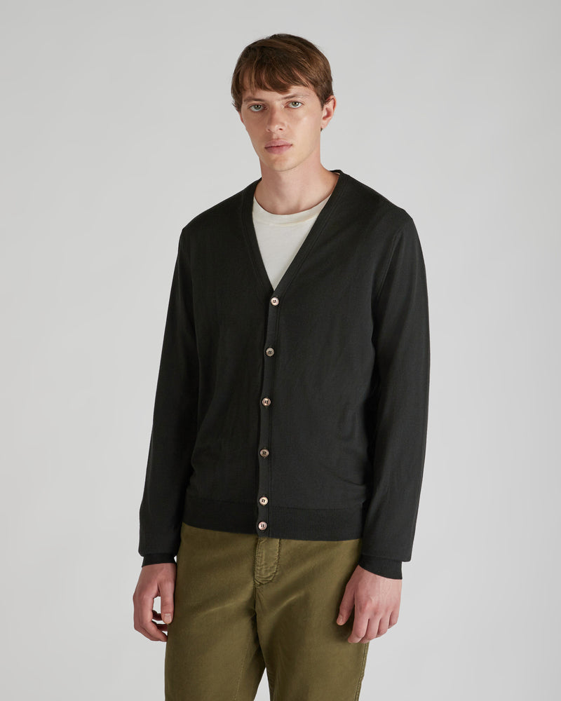 Slowear Cardigan slim fit in Flexwool certificato Pezzi Unici