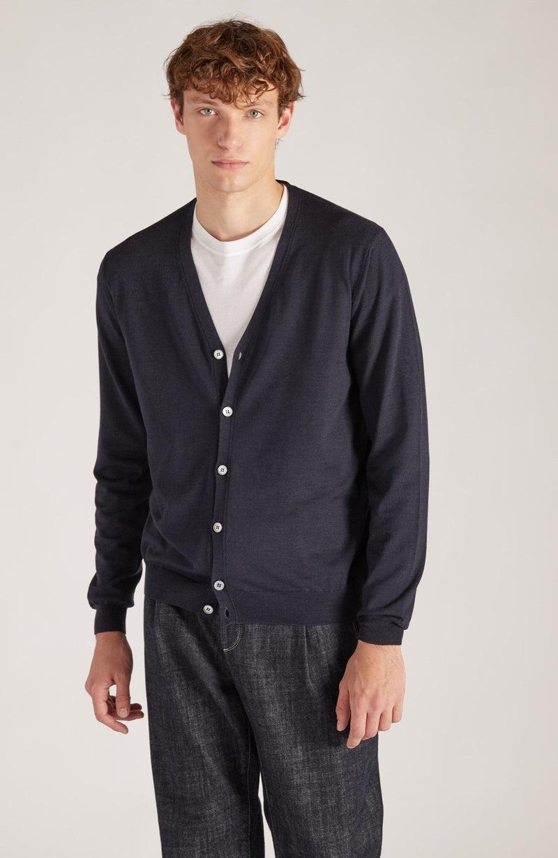 Slowear Cardigan slim fit in Flexwool certificato Soddisfazione Garantita