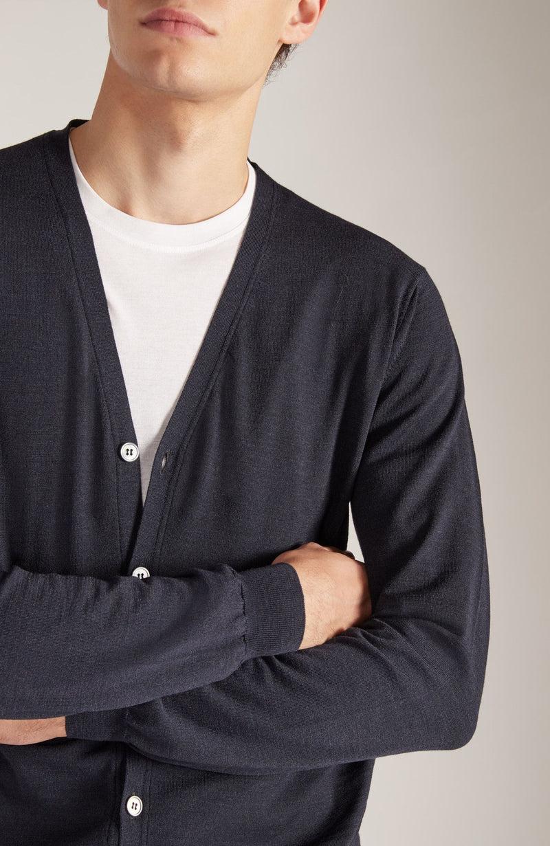 Slowear Cardigan slim fit in Flexwool certificato Soddisfazione Garantita