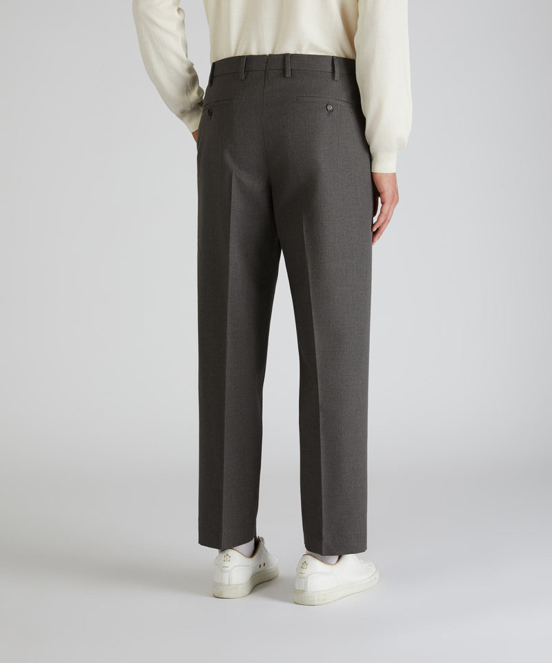 Slowear Pantalone seamless fit in twill di cotone e lana In vendita