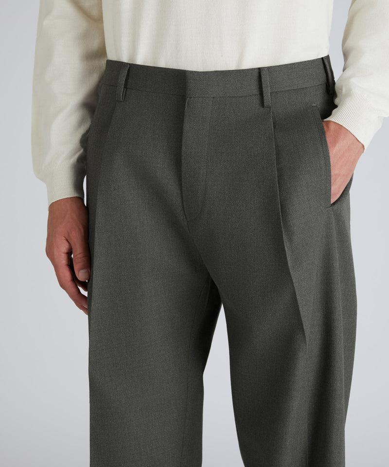 Slowear Pantalone seamless fit in twill di cotone e lana In vendita