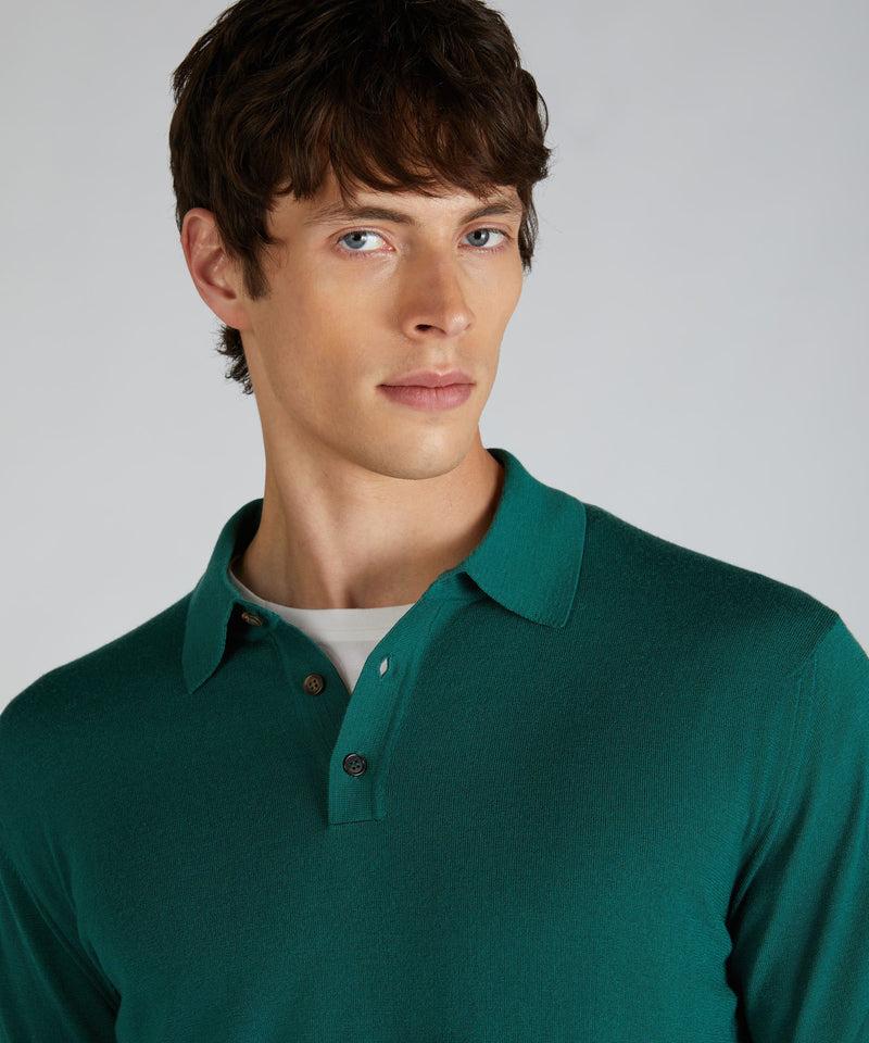 Slowear Polo slim fit in Flexwool Sottocosto