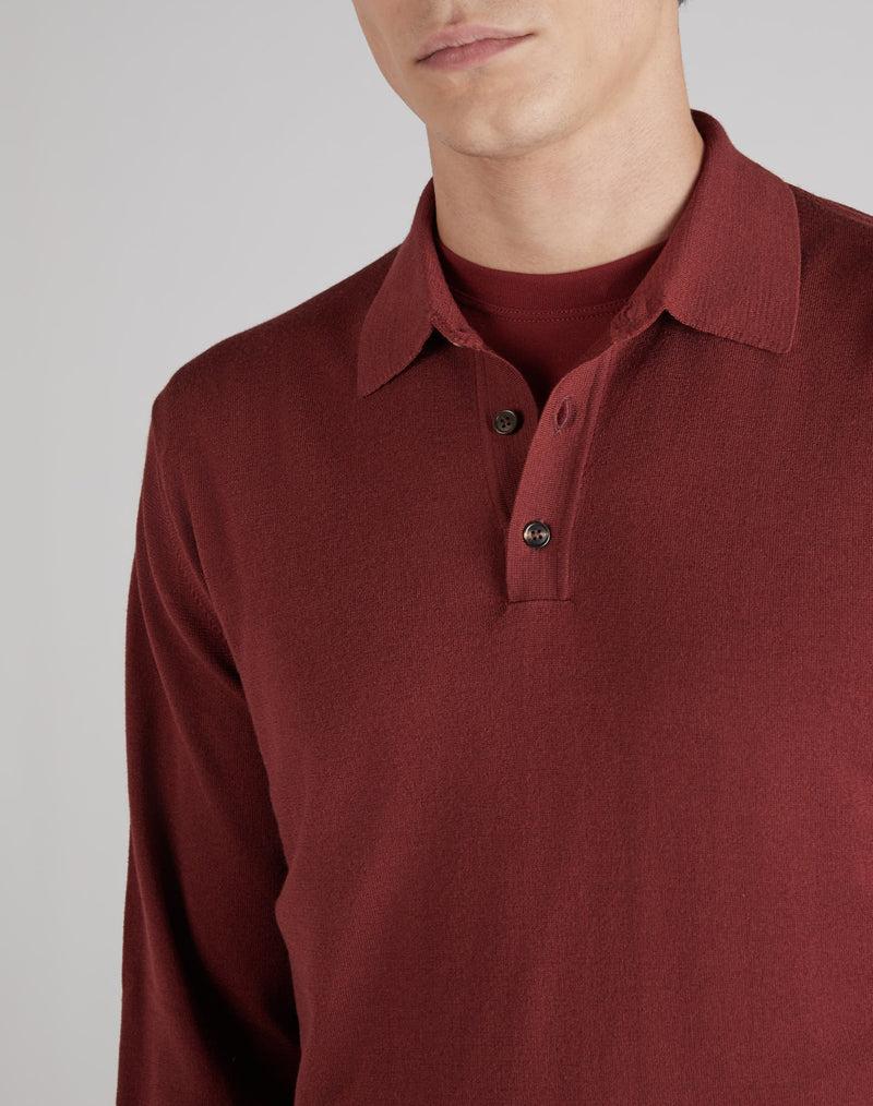Slowear Polo slim fit in Flexwool Italy