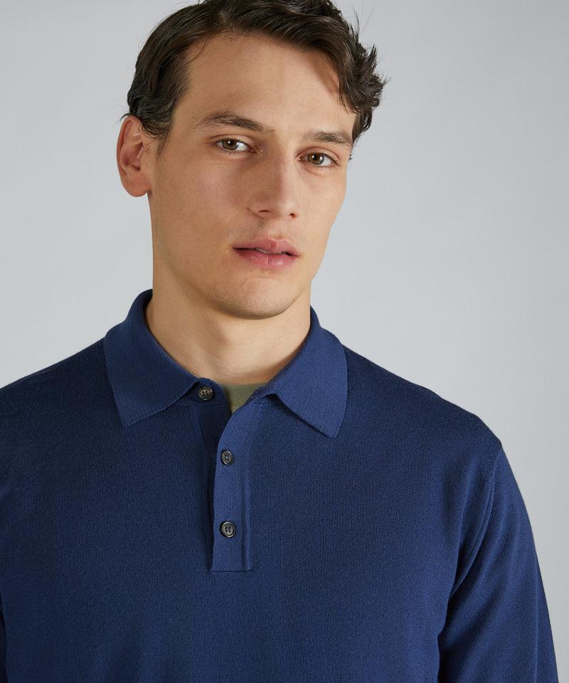 Slowear Polo slim fit in Flexwool Italia