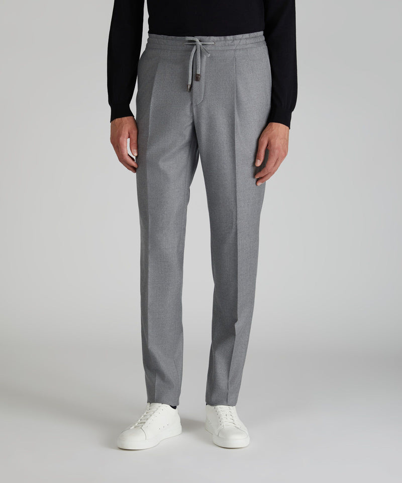 Slowear Pantalone tapered fit in flanella In Linea