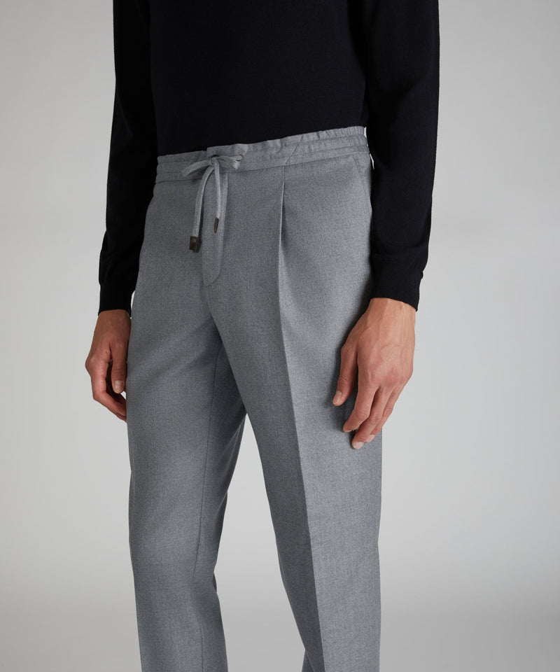 Slowear Pantalone tapered fit in flanella In Linea