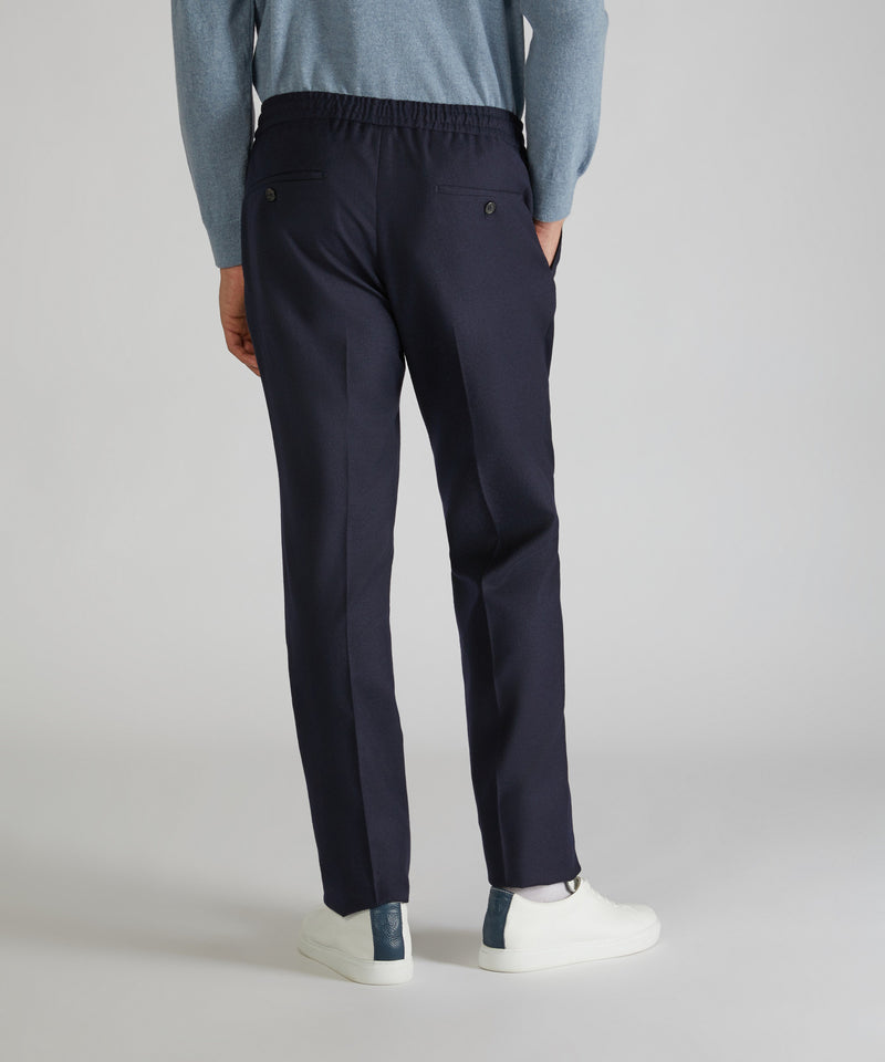 Slowear Pantalone tapered fit in flanella Sconto